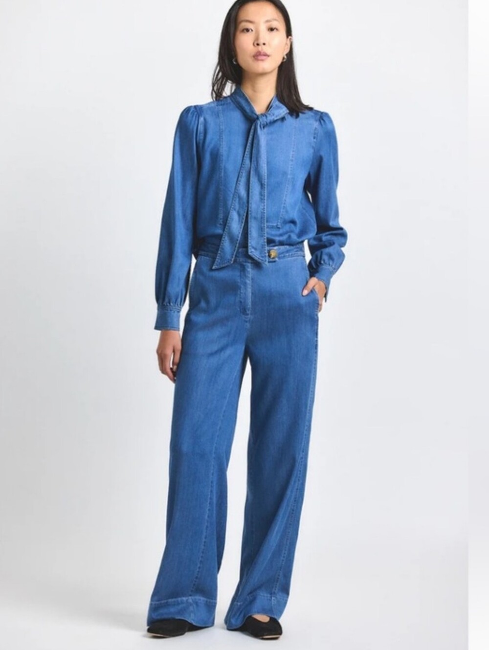 NWOT DEREK LAM 10 CROSBY Eli Wide Leg Trouser Sz 6